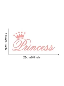 1 件皇冠和字母图案墙贴，贴纸，墙贴花，用于家居装饰的乙烯基贴花，春季装饰品让您的家焕然一新，Rama 装饰贴纸