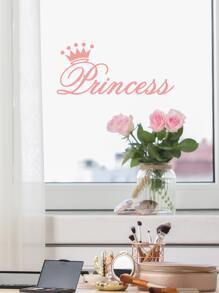 1 件皇冠和字母图案墙贴，贴纸，墙贴花，用于家居装饰的乙烯基贴花，春季装饰品让您的家焕然一新，Rama 装饰贴纸