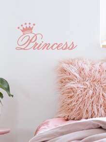 1 件皇冠和字母图案墙贴，贴纸，墙贴花，用于家居装饰的乙烯基贴花，春季装饰品让您的家焕然一新，Rama 装饰贴纸