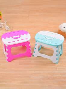 Multicolor Plastic Folding Stool, Bathroom Step Stool, Portable Outdoor Foldable Chair For Kids & Adults - Blue - View 4