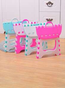 Multicolor Plastic Folding Stool, Bathroom Step Stool, Portable Outdoor Foldable Chair For Kids & Adults - Blue - View 6