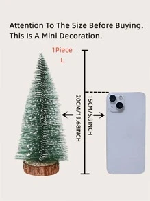 1pc Mini Cedar Tree (10cm/15cm/20cm) Artificial Tree Decorative Ornament - Multicolor - View 6
