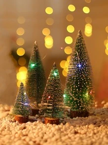 1pc Mini Cedar Tree (10cm/15cm/20cm) Artificial Tree Decorative Ornament - Multicolor - View 8