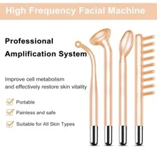 High Frequency Facial Machine - High Frequency Facial Wand, Device for Skin Care - Beige - View 2