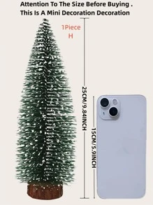 1pc Mini Cedar Tree (10cm/15cm/20cm) Artificial Tree Decorative Ornament - Multicolor - View 7