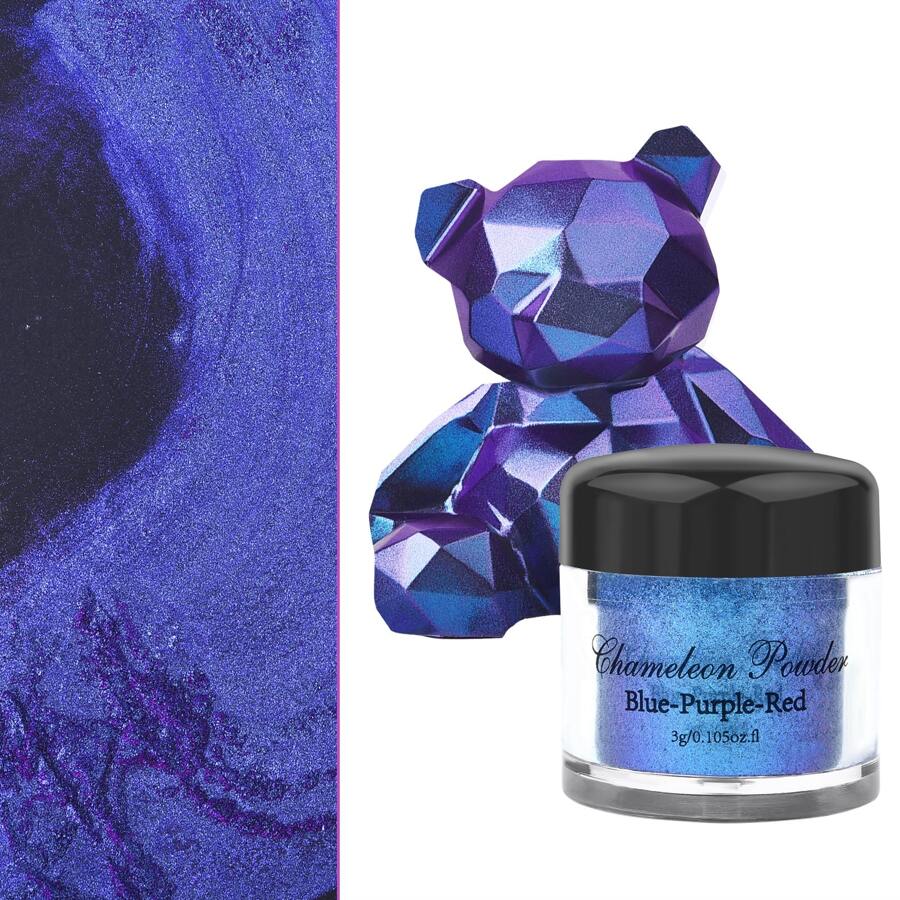 1瓶3G變色粉末狀,粉色至藍色至紫色至紅色 - 藏蓝色 - 查看 1