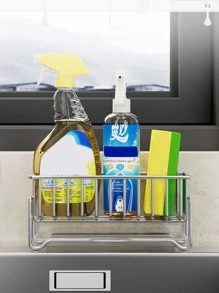 1 Miếng Bồn rửa chén Giá giữ miếng bọt biển Lưu trữ nhà bếp Rổ Giá thoát nước Cái giá Hộp đựng - màu đen - Xem 2