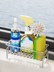 1 Miếng Bồn rửa chén Giá giữ miếng bọt biển Lưu trữ nhà bếp Rổ Giá thoát nước Cái giá Hộp đựng - màu đen - Xem 6