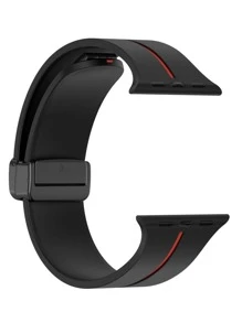 1pc Two Color Magnetic Band Compatible With Apple Watch Band 38mm 40mm 41mm 42mm 44mm 45mm 49mm Women Men, Soft Silicone Sport Strap Compatible With Apple Watch Series 9 8 7 6 5 4 3 2 1 SE Ultra 1 2 As A Gift For Students Returning To School