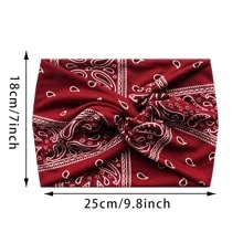1 pieza/4 piezas Diademas anchas con nudo para mujer, diadema elástica con efecto tie-dye cruzado, estampado de paisley y unicolor, diadema suave para yoga y deporte, turbante, banda para el sudor, accesorios para el cabello de mujer para vacaciones, atuendos elegantes, bufandas, bandanas, diademas suaves para verano, festivales, fiestas - Multicolor - Ver 3