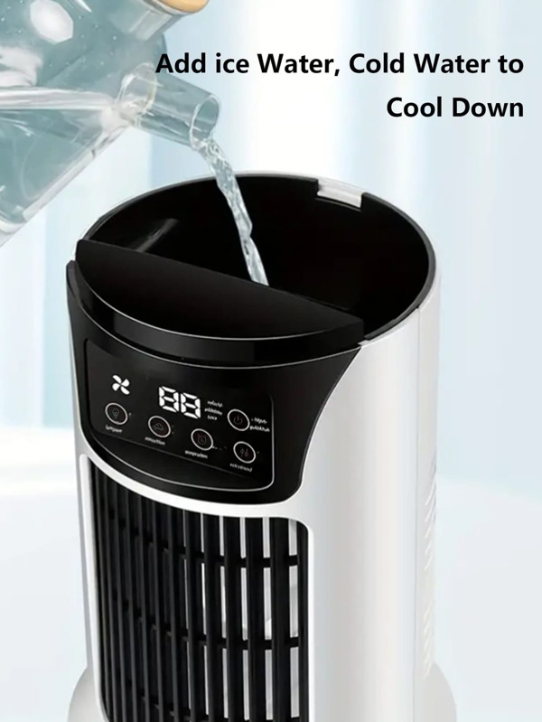 Portable Smart Ac Air Conditioner With 7 LED Lights Mini USB Air