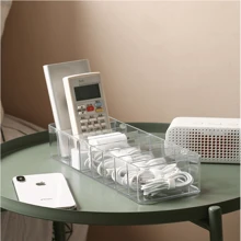 Dust-proof Storage Box For Cable Line Hub, Desktop Cord Organizer Box For Phone Charger Line, Power Cord Hanger - White - View 2