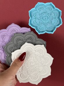 1pc Blue Mandala Silicone Mold - Blue - View 2