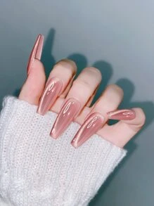 pinpai 1pc Nail Gel Polish, Translucent Jade Cat Eye Gel, Icy Aurora Effect (Requires Multiple Coats For Different Effects, Cannot Air Dry, Needs UV Lamp For Curing) - Dusty Pink - View 4