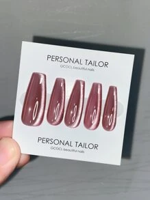 pinpai 1瓶冷美人和風猫眼凝膠指甲油,側面發光 - 玫瑰紅 - 查看 5