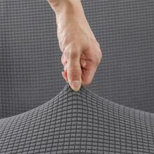 Stretch Material  Sofa Seater Cushion Cover Solid Color Sofa Seater Cushion Cover Antiskid Slipcover - Dark Grey - View 6