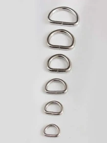10Pcs/Lot D Ring Strap Buckle Inner Width Metal Half Round Shaped Non Welded DIY Bag Accessories 13/16/20/25mm School Supplies Teacher Gifts Back To School Teacher Accessories - Silver - View 5