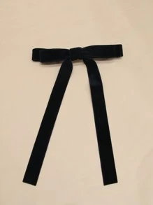 Dễ Thương Vintage Đen Lớn Lớn Nhung Nơ Tóc Nơ Dài Hàn Quốc Kẹp Tóc Barrette Phụ Kiện Tóc Dành Cho Nữ Cô Gái - màu đen - Xem 1
