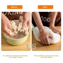 NEW  Silicone Dough Kneading Bag Silicone Kneading Dough Bag Flour Mixer Bag Versatile Dough Mixer for Bread Pastry Pizza Kitchen Tool - White - View 6