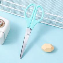 1 Pair Of Macaron Stainless Steel Scissors' Suitable For Manual Learning And Other Multi-Purpose Office Stationery Home Office And So On - Green - View 1