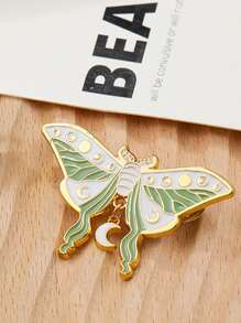 Chicas Chicos creativo con patrón de mariposa DIY de metal Alfiler distintivo decorativo Accesorios para ropa Mochila Sombrero celebración de días festivos regalo - Verde - Ver 7