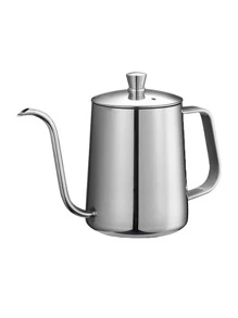 350毫升家用滴咖啡壺套裝,天然色帶蓋,細嘴口 - 銀色 - 查看 2