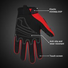 夏季摩托車手套觸控手套透氣全指戶外運動防護騎乘自行車手套保證Moto M-2XL - 黑色 - 查看 5