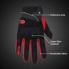 夏季摩托車手套觸控手套透氣全指戶外運動防護騎乘自行車手套保證Moto M-2XL - 黑色 - 查看 4