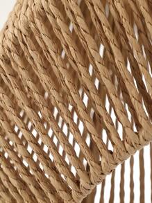 1入組天然手工波西米亞繩索燈罩懸掛式燈罩半嵌入式燈罩門廳走廊廚房島餐廳臥室 - 卡其色 - 查看 11