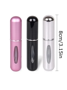 3pcs/5ml Bottom Refillable Self Pumping Aluminum Spray Perfume Bottle, Fragrance Diffuser Container - Multicolor - View 5