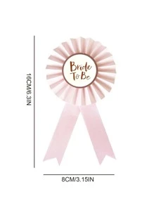准新娘玫瑰金鍍徽章別針適合婚禮婚禮淋浴母雞夜晚派對裝飾用品,和團隊新娘徽章別針適用於伴娘婚禮派對裝飾用品 - 玫瑰金 - 查看 4