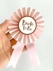 准新娘玫瑰金鍍徽章別針適合婚禮婚禮淋浴母雞夜晚派對裝飾用品,和團隊新娘徽章別針適用於伴娘婚禮派對裝飾用品 - 玫瑰金 - 查看 3