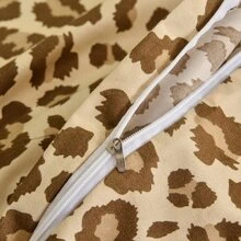 1 set poliéster con estampado de leopardo Colcha con Funda para almohada Set , 3 piezas
