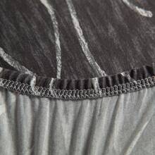 4pcs Printed Chair Cover Elastic Washable Protector Slipcover For Dining Room, Living Room Furniture - 深灰色 - 查看 6