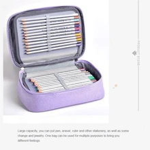 1 Estuche de lápices con cremallera de alta capacidad, bolsa de lápices de gran capacidad, organizador de 72 ranuras para bolígrafos, bolsa de lápices portátil desmontable, bolsa de almacenamiento y organización de lápices para múltiples usos, organizador de lápices para la escuela, regreso a la escuela, útiles escolares