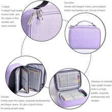 1 Estuche de lápices con cremallera de alta capacidad, bolsa de lápices de gran capacidad, organizador de 72 ranuras para bolígrafos, bolsa de lápices portátil desmontable, bolsa de almacenamiento y organización de lápices para múltiples usos, organizador de lápices para la escuela, regreso a la escuela, útiles escolares