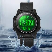 SYNOKE 2023年時尚電子方形商務運動手錶,男款