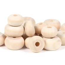 10入組/包20mm24mm天然木平底圓珠鬆動隔片珠子適用於DIY手環珠寶製作手工製作配件 - 扁珠 - 查看 9