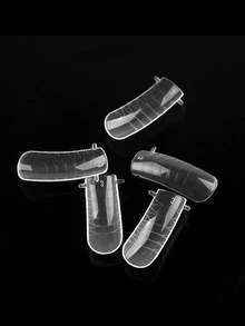 40 piezas cristal Uñas extensión gelatina Manicura modelo sin papel , Set de manicura - transparente - Ver 5