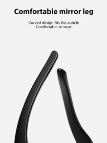 高端欧美风格女士时尚眼镜，小脸方框，复古眼镜，适合夏季海滩度假、户外、旅行 - 黑色 - 查看 5