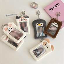 Kawaii 3 Inch Plush Card Holder, Kpop Postcards Storage Bag,Keychain Pendant- Squirrel - Brown - View 10
