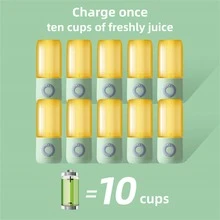 6 Blade Multi-function Juicer Portable Small Usb Charging Home Juice Juice Machine Automatic Multi-function Juicer Cup - White - View 5