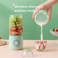 6 Blade Multi-function Juicer Portable Small Usb Charging Home Juice Juice Machine Automatic Multi-function Juicer Cup - White - View 2