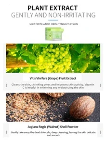 Exfoliante corporal de baño hidratante de uva de hielo 130 g, exfoliante suave de limpieza profunda, exfoliante de ducha de baño corporal para mujeres y hombres para obtener una piel corporal suave y brillante - Verde - Ver 3