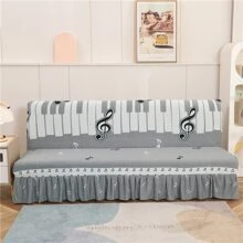 1入組裙邊沙發床罩無扶手，聚酯纖維製成，適合全年使用，簡約現代 - 彩色 - 查看 1