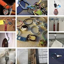 10入組不銹鋼金屬絲鑰匙圈數據線鑰匙圈環形金屬絲數據線編織鋼鑰匙鏈,重行李牌圓環標籤支架帶2mm扭結桶15cm() - 銀色 - 查看 8