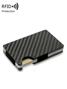 Men's Minimalist Card Wallet - Black - View 9