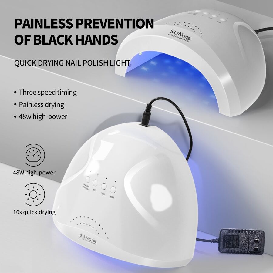 (us Plug)nail Lamp Nail Dryer, Duallight Source UV Nail Lamp Phototherapy Machine, For Women