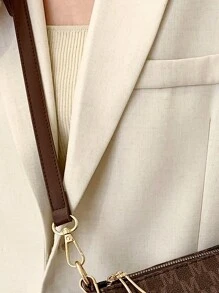 Adjustable & Detachable Pu Leather Bag Strap For Handbag Shoulder Strap - Coffee Brown - View 4