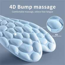 5D 按摩记忆泡沫鞋垫 适用于鞋子 鞋底 透气缓冲 运动跑步鞋垫 适用于鞋子 - 藍色 - 查看 5